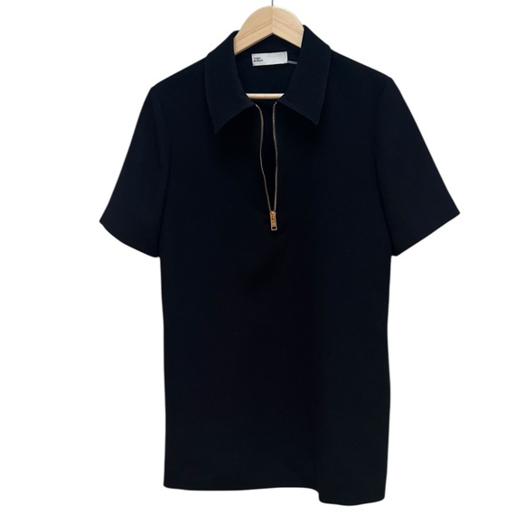 Tory Burch Black Crepe Polo Dress - Picture 7 of 14